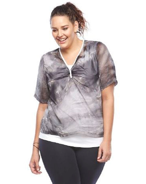 Double Tee Sports Top | Plus Size Activewear