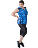 Beautiful Blue Andi Sleeveless Sports Top | Curvy Chic Sports