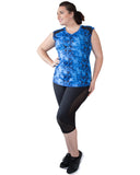 Beautiful Blue Andi Sleeveless Sports Top | Curvy Chic Sports