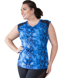 Beautiful Blue Andi Sleeveless Sports Top | Curvy Chic Sports