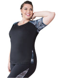 Bree Short Sleeve Sports Top Plus Plus Size | Curvy Chic Sports