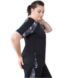 Bree Short Sleeve Sports Top Plus Plus Size | Curvy Chic Sports