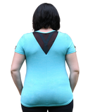 Back View Zest Short Sleeve Plus Size Sports Top from Lowanna Australia