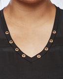 Neck detail Serene Short Sleeve Tee by Lowanna Australia