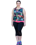 Boot Camp Babe Stretch Mesh Top with Singlet | Plus Size Fitness