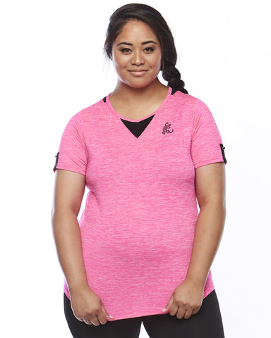 Zest Short Sleeve Shirt | Plus Size Sports Top | Lowanna Australia