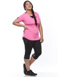 Pretty in pink light weight Zest Sports Top sizes 14-26 Lowanna Australia