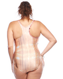 Amber Zip Racerback Swimsuit | Curvy Chic Sports | Plus Size Swimwear