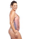 Amber Zip Racerback Swimsuit Side | Curvy Chic Sports | Plus Size Swimwear