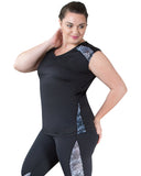 Left Side Andi Plus Size Sports Top | Curvy Chic Sports