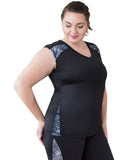 Right side Andi Plus Size Sports Top | Curvy Chic Sports