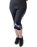 Plus Size Mesh Sculpt Tights with animal print | Curvy Chic Sports