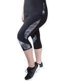 Plus Size Mesh Sculpt Tights with animal print | Curvy Chic Sports