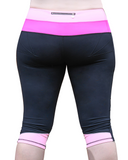Back of the 2 Tone Pocket Tights for Plus Size Women