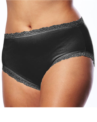 Lace Edged Cotton Underwear | PLus Size Underwear