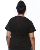 Back of the Serene Short Sleeve Sports Shirt by Lowanna Australia - Plus Size Sportswear