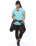 Getting funky with Lowanna Australia Zest Shorts Sleeve Shirt for Sports. Sizes 14-26.
